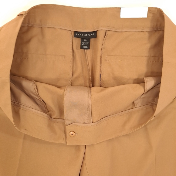 LANE BRYANT Perfect Drape Tan Dress Pants Straight Leg Stretch - Sz 28 Long - Picture 5 of 7